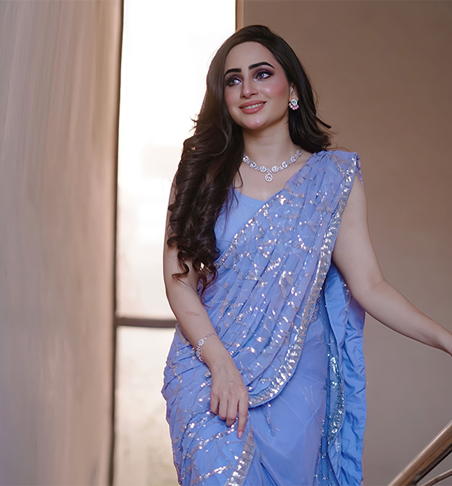 Lilac Chiffon Saree