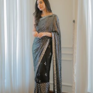 Black Sequence Saree