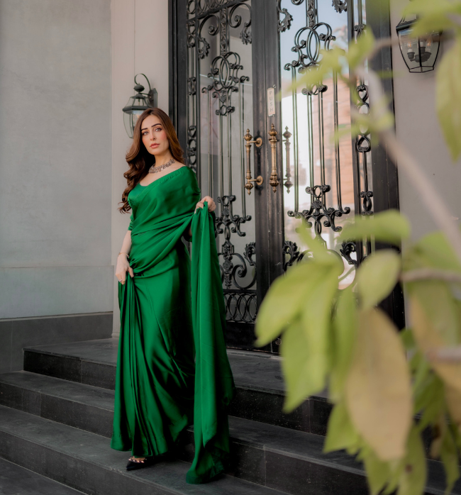 Emerald Green Saree
