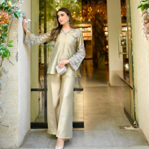 Raw Silk Peplum Shirt